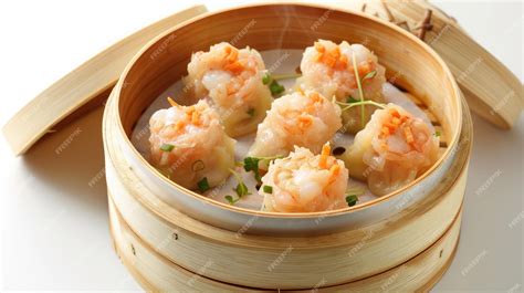  Dim Sum de Camarones: ¿Saborea la delicadeza crujiente del mar combinada con el suave vapor chino?